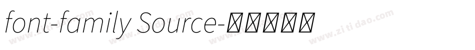 font-family Source字体转换